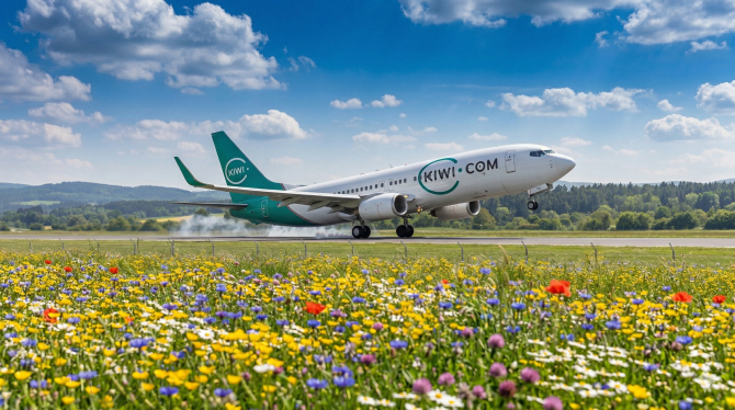 Lietadlo Kiwi na jar